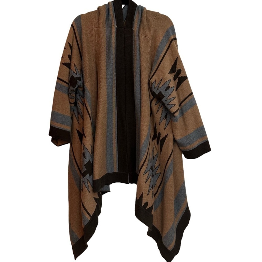 Anthropologie Twelfth Street by Cynthia Vincent Aztec Blanket Cardigan Sweater S